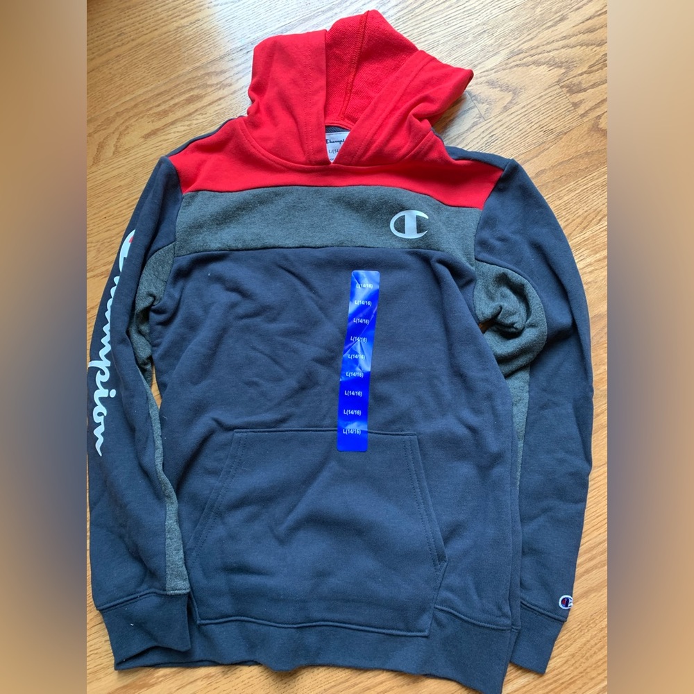NWT boys Champion Hoodie in large